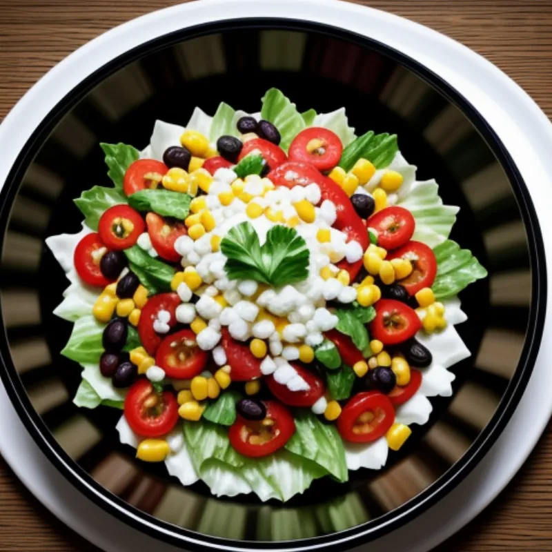 A colorful salad with achiote paste dressing
