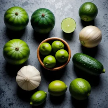 Fresh Ingredients for Aguachile Sauce