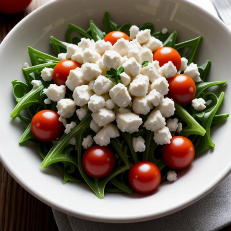 Delicious Arugula Salad with Toppings