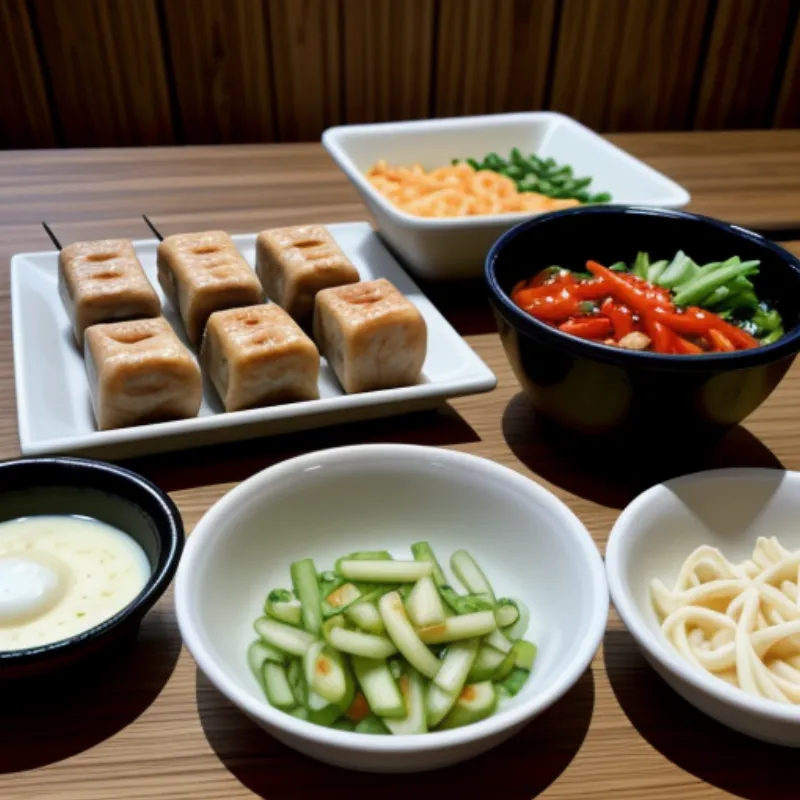 Assorted Dishes with Ume Vinegar Sauce