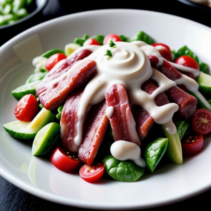 Delicious Bacon Salad Close-up