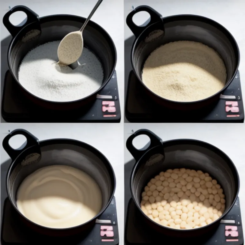 Baked Bean Cake Process