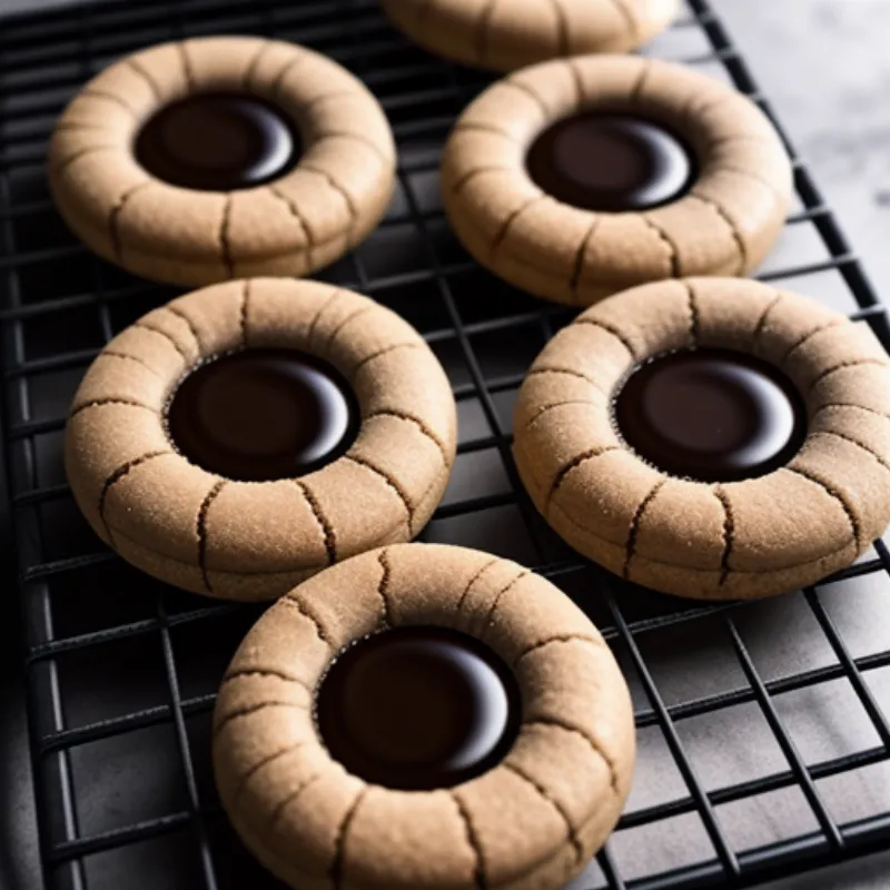 Freshly baked brune kager cookies