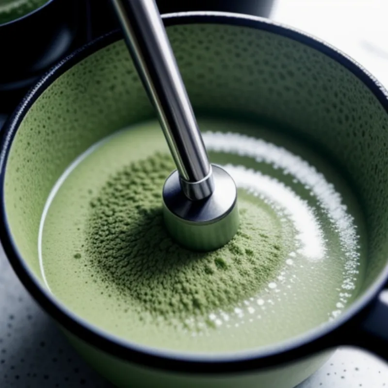 Blending mole verde ingredients in a blender.