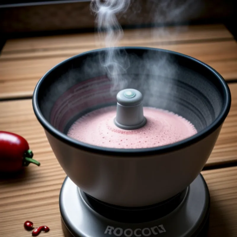 Blending Rocoto Sauce in a Food Processor