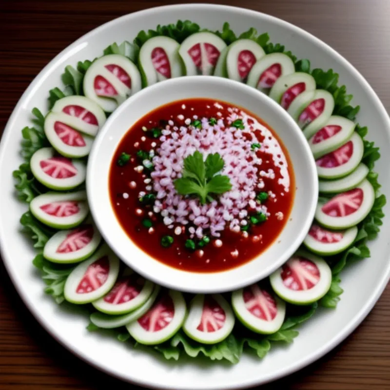 Bobó sauce salad on a platter