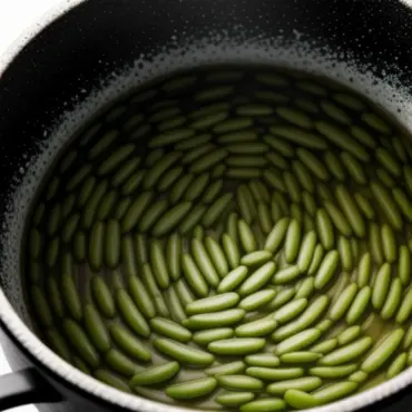 Boiled Fava Beans in a Pot