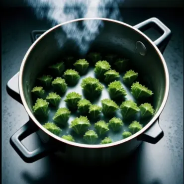 Pot of Boiling Kale
