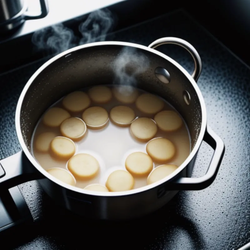 Boiling Potatoes in Pot