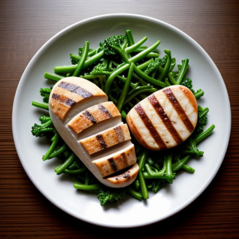 Broccoli Rabe Salad with Grilled Chicken