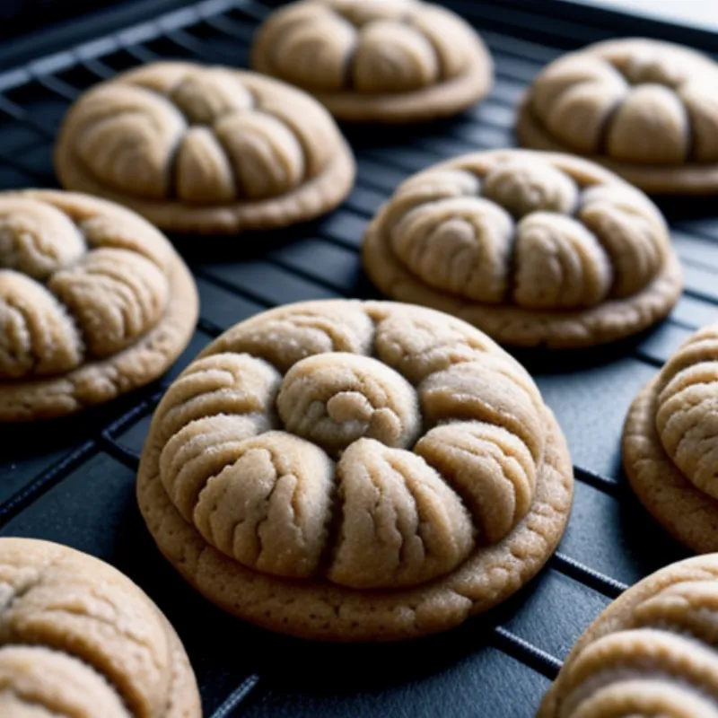 Golden brown butterscotch oatmeal cookies on a cooling rack