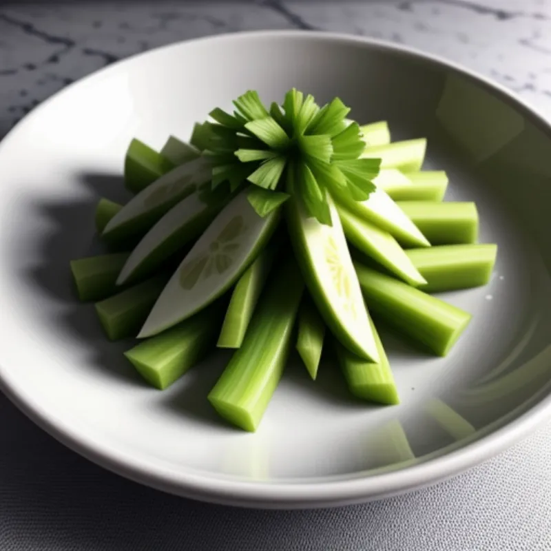 Celery Salad Plating