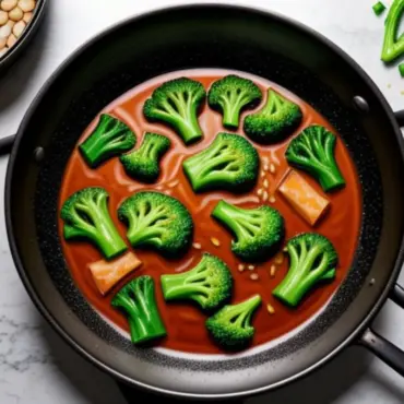 Chinese Broccoli Stir-Fry in a Wok