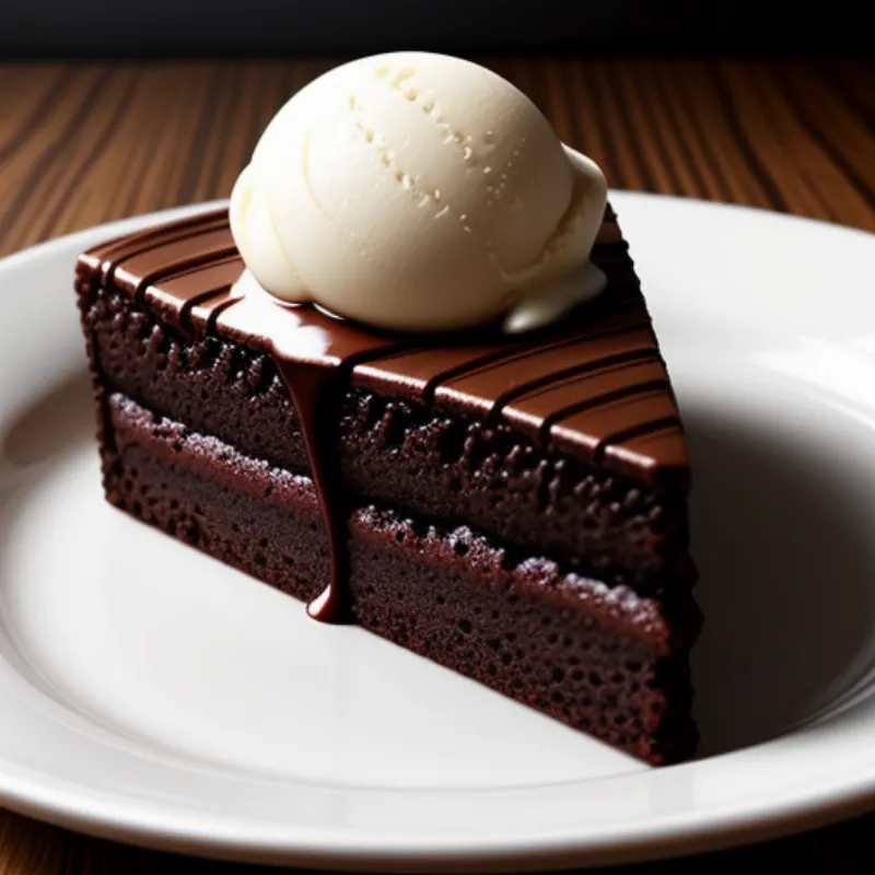 Chocolate Brownie Cake Slice