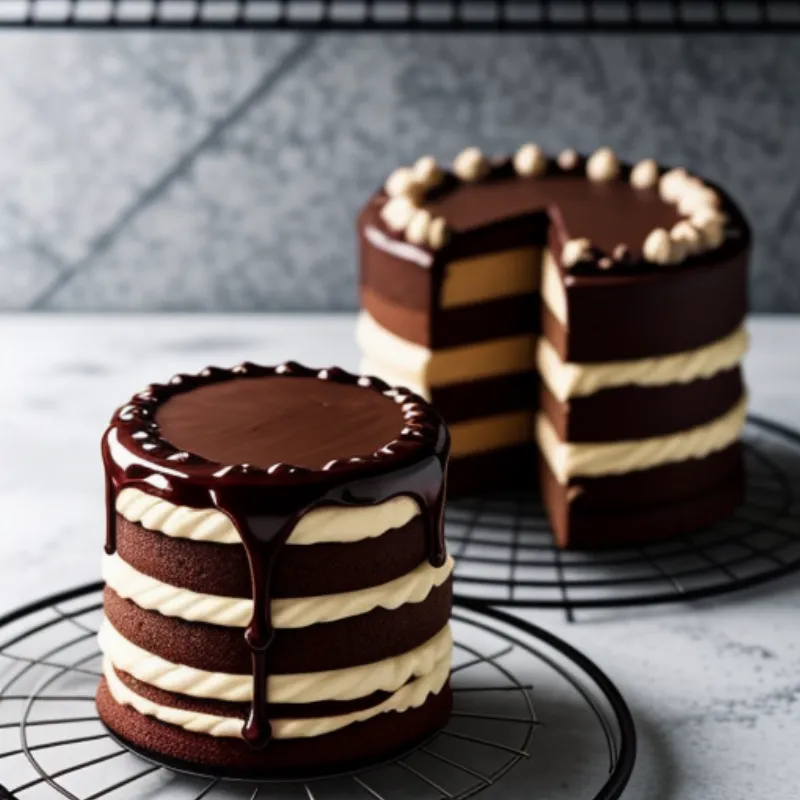 Two Chocolate Hazelnut Cake Layers