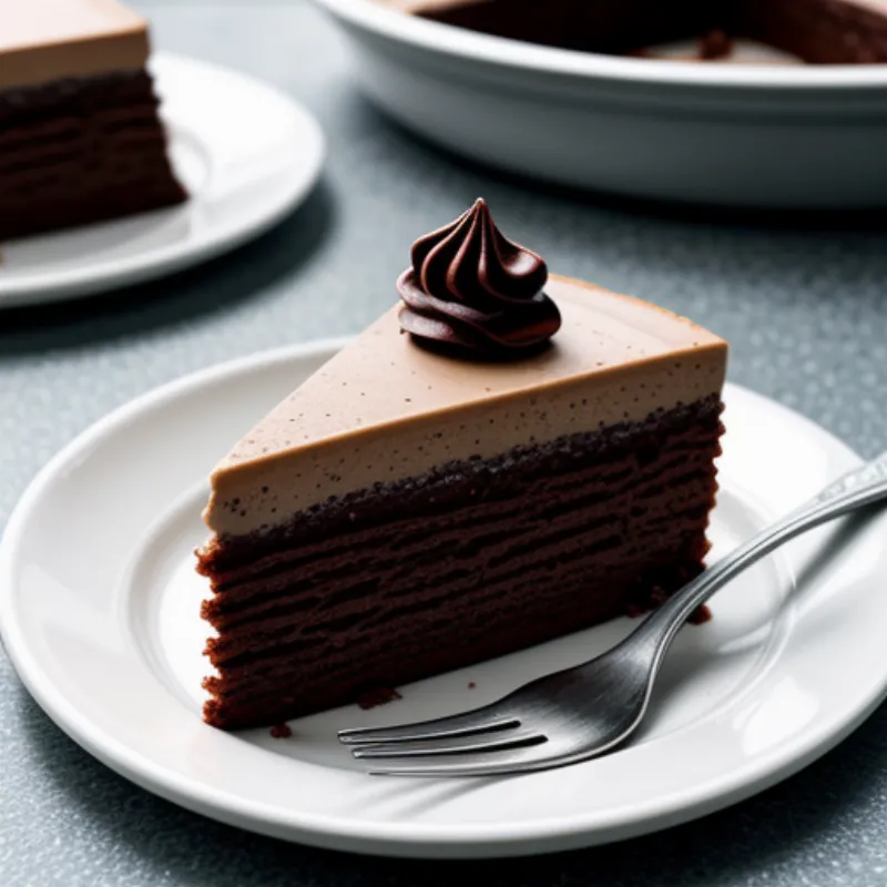Chocolate Peanut Butter Cake Slice