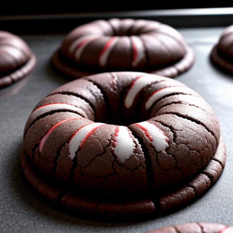 Chocolate Peppermint Cookies Baking