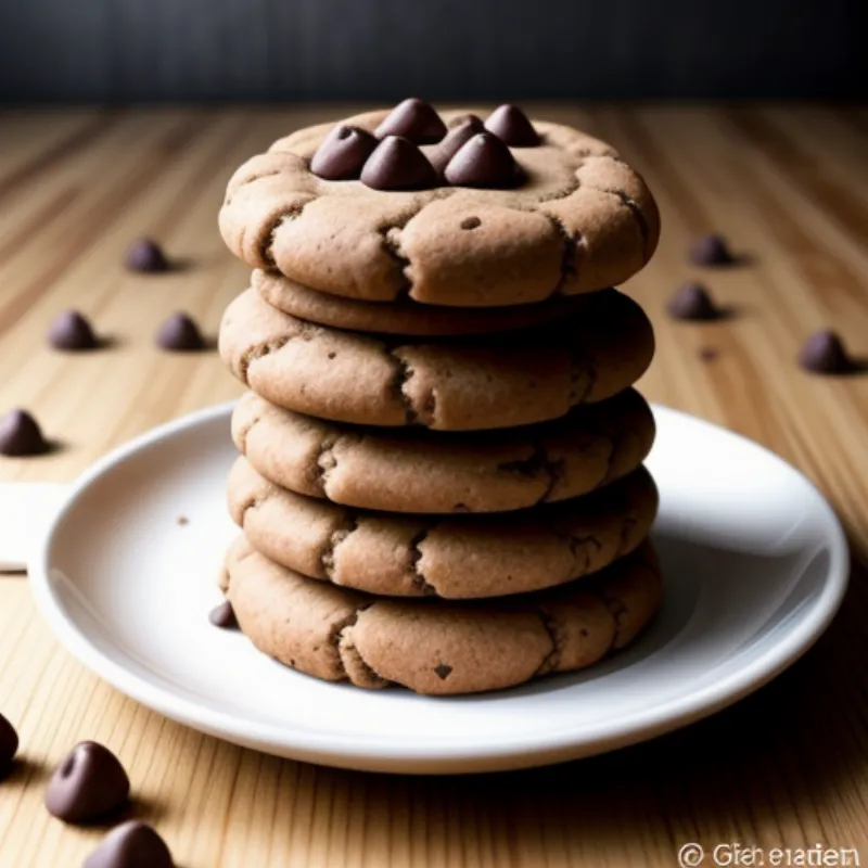 Chocolate Walnut Cookies on a Plate