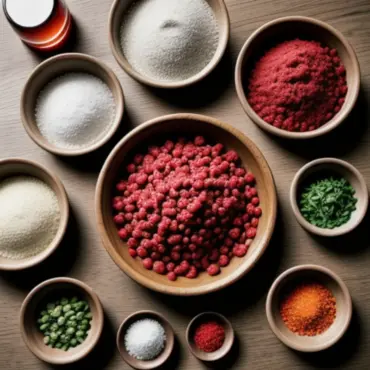 Ingredients for making chorizo