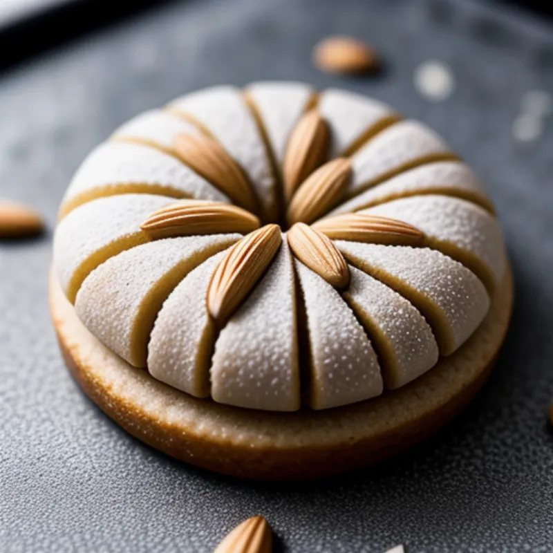 Close-up of Pinched Almond Cookie
