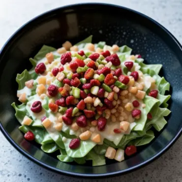 Collard Green Salad with Bacon and Cranberries