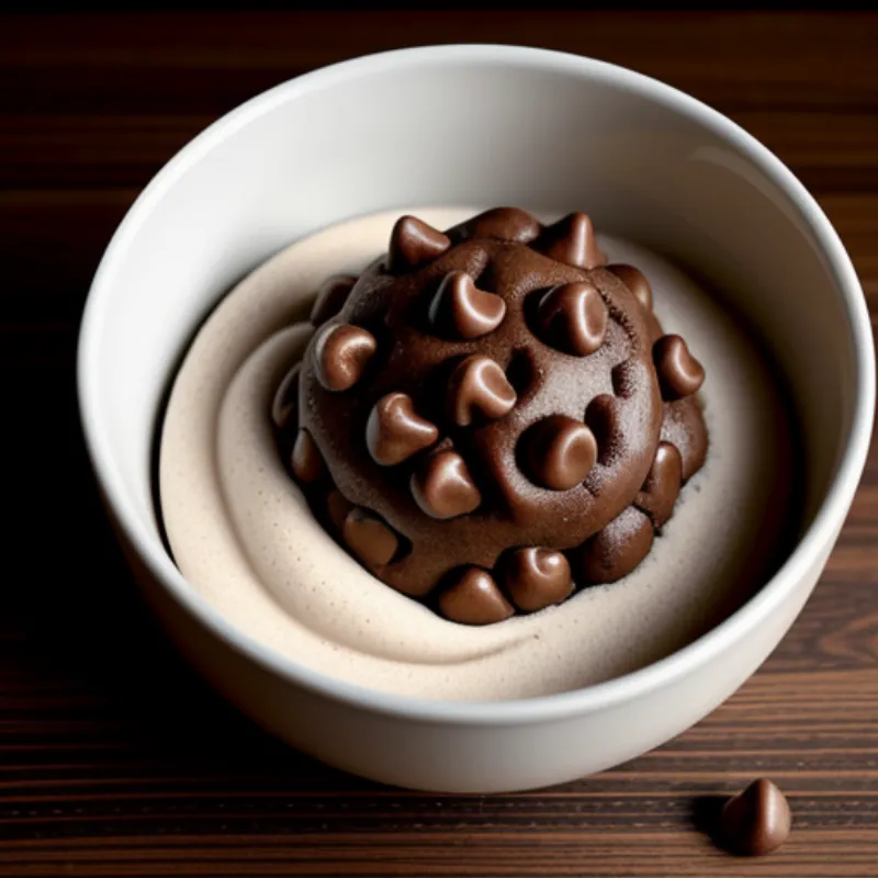Close-Up of Chocolate Walnut Cookie Dough