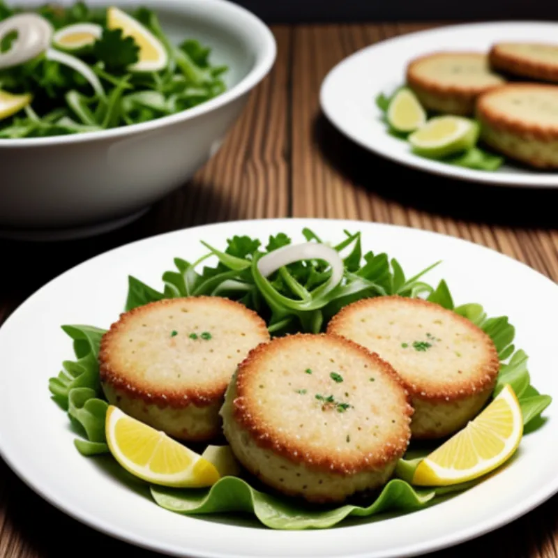 Crab Cakes with Lemon Wedges