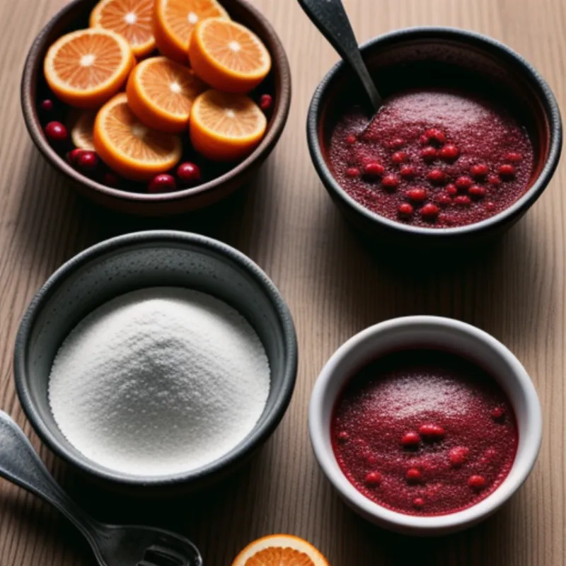 Ingredients for cranberry orange cookies