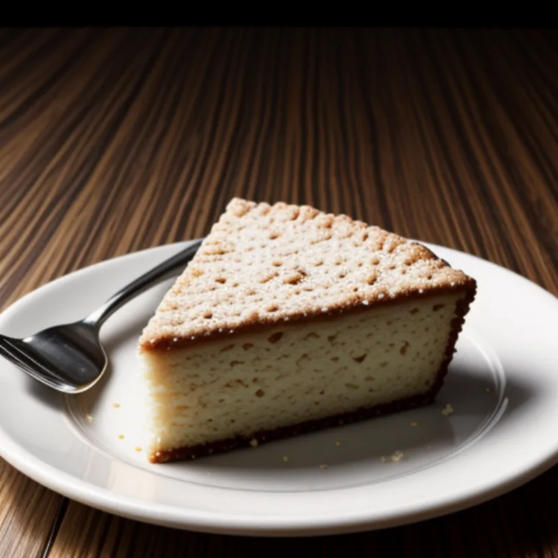 Slice of Crumb Cake on Plate