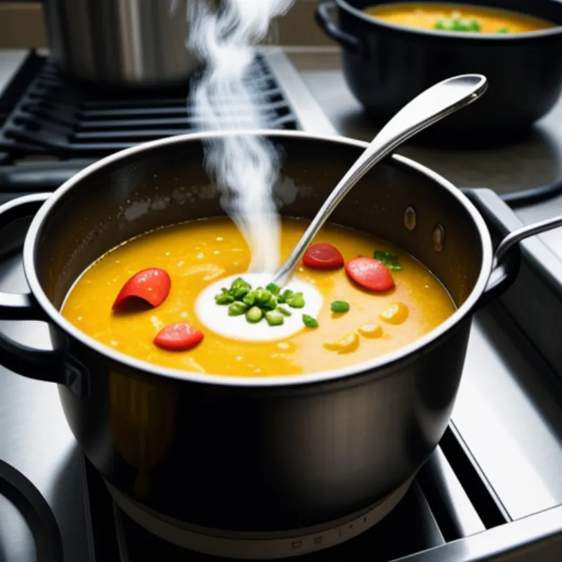 Curry Sauce Simmering in a Pot