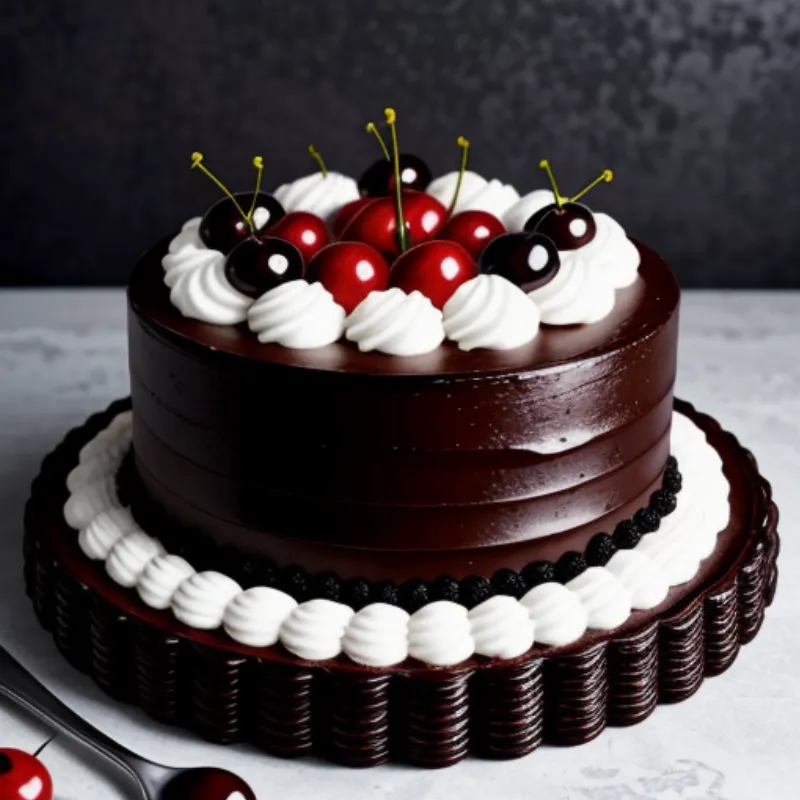 Decorated Black Forest Cake