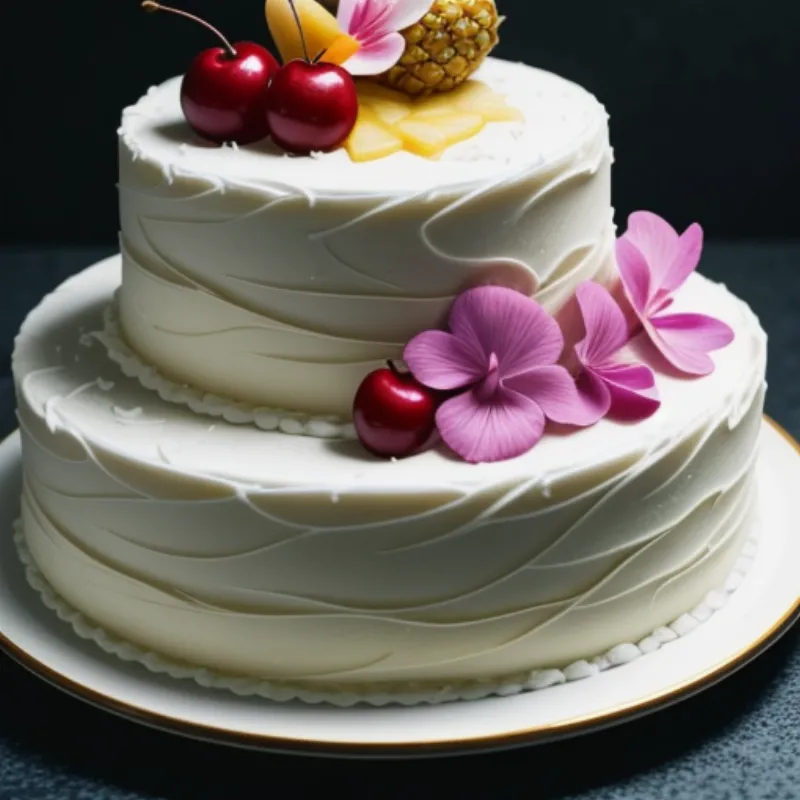 Decorating Hawaiian Wedding Cake