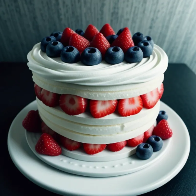 Diplomat Cake with Fresh Berries