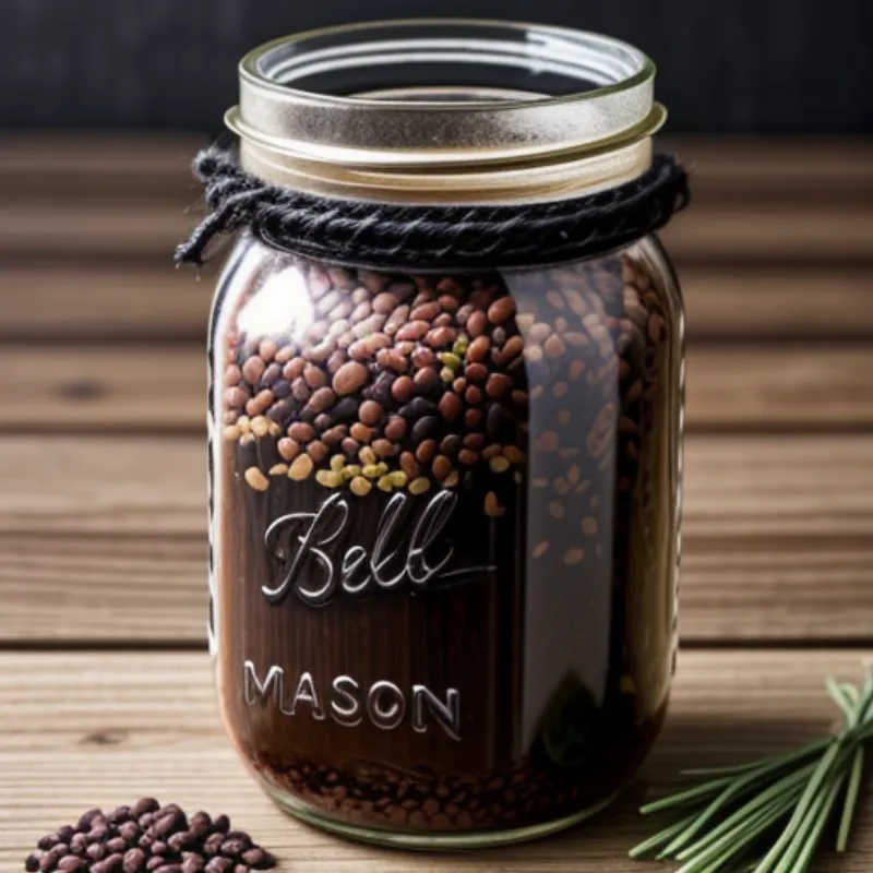 Jar of Fermented Black Bean Dressing