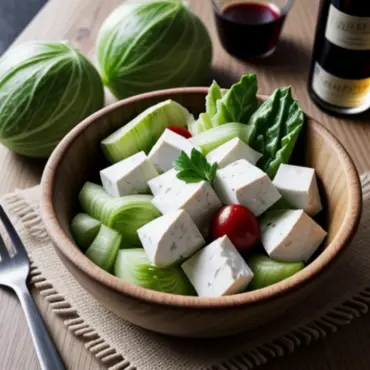 Fresh ingredients for a delicious feta salad