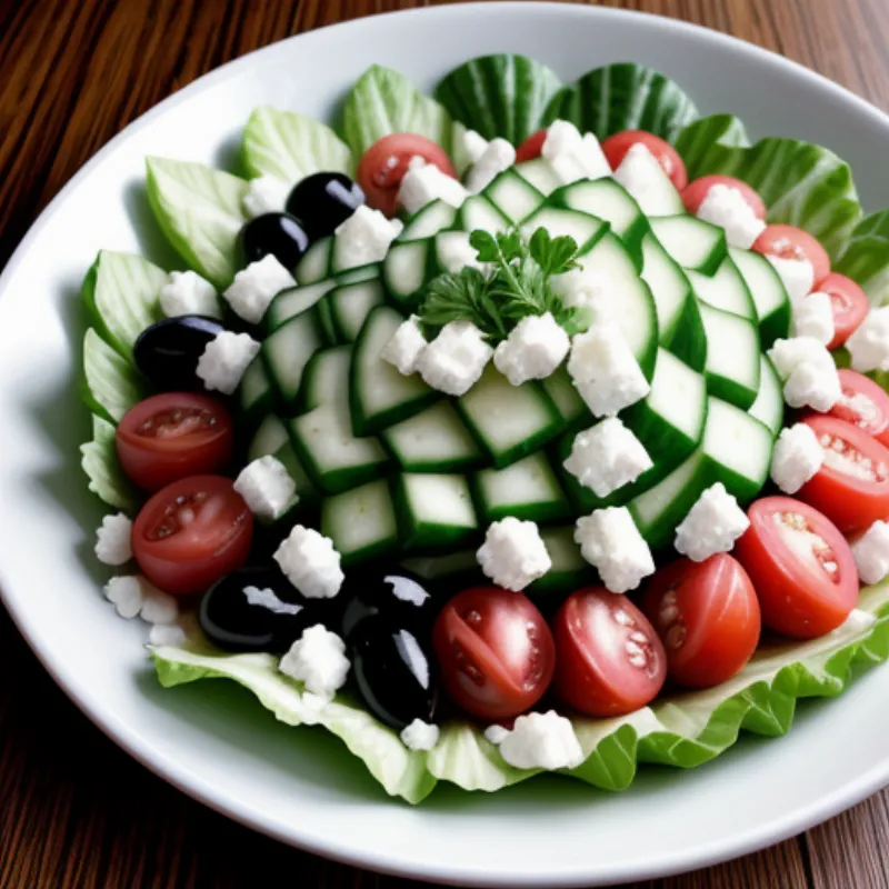Beautifully plated feta salad