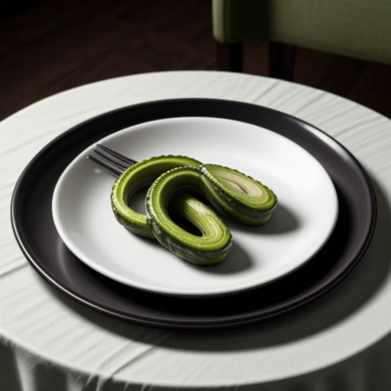 Fiddlehead Fern Pickles on a Plate