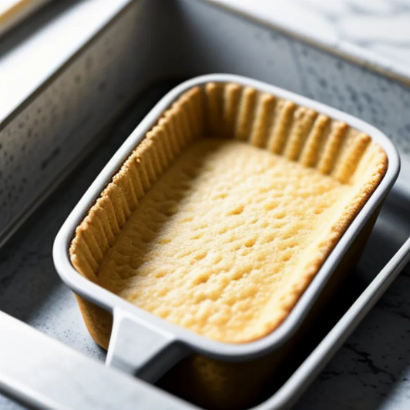 Friand batter in muffin tin