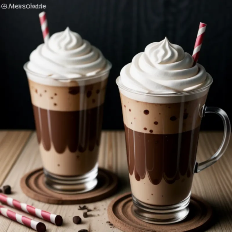 Frozen Hot Chocolate in Glasses