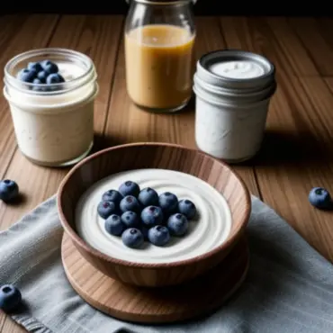 Fresh Ingredients for Frozen Yogurt Fruit Cups