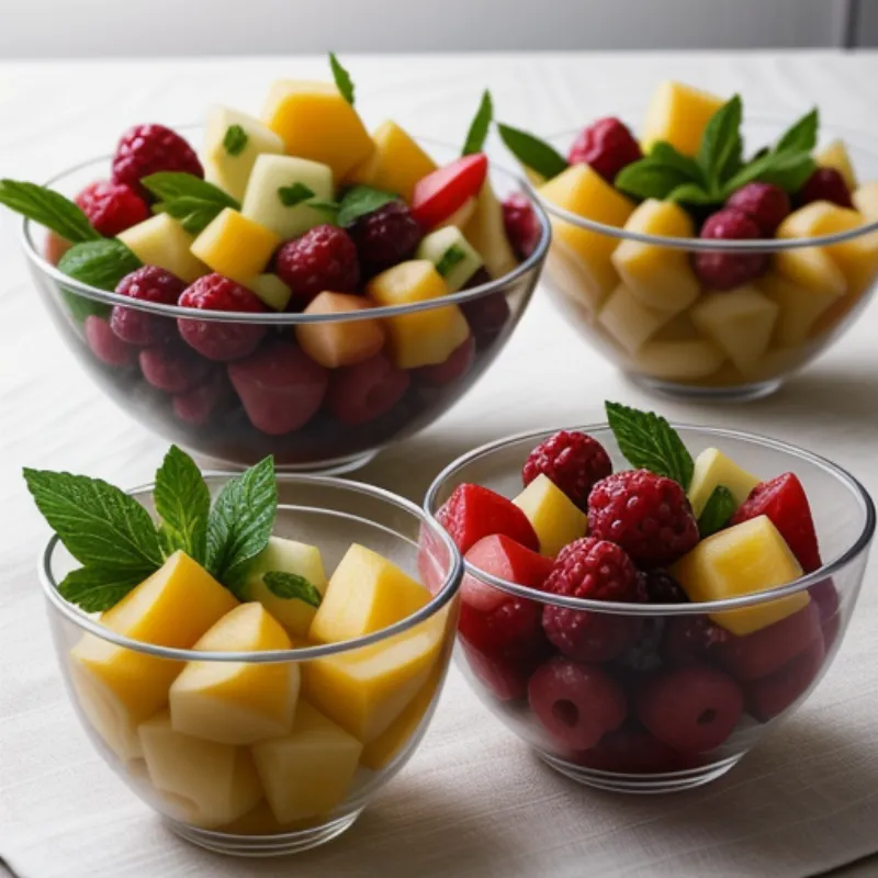 Delicious Fruit Salad Served in Bowls