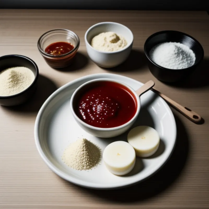 Galbijjim sauce ingredients laid out on a table