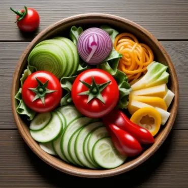 Fresh Garden Salad Ingredients