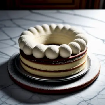 Genoise cake in pan