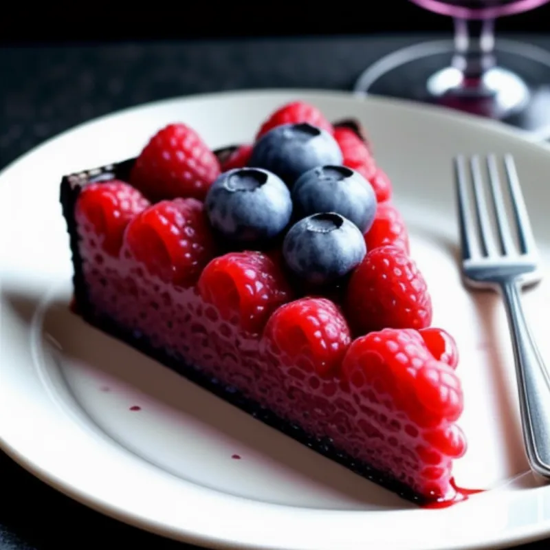 Glazed Wine Cake with Berries