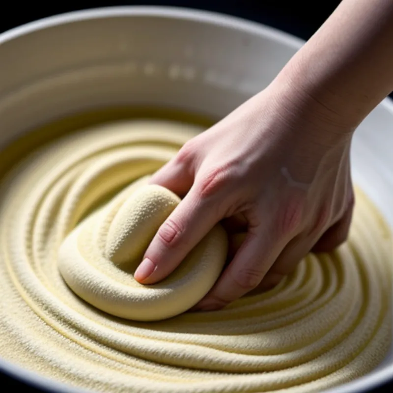 Shaping Vegetable Gnocchi Dough on Floured Surface
