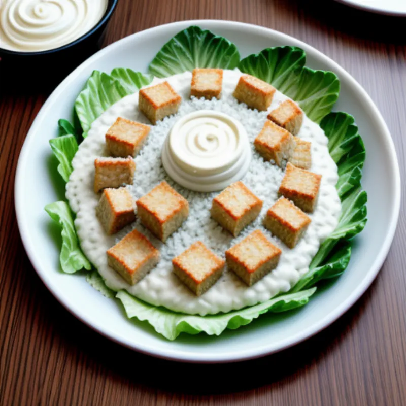 Grilled caesar salad on a platter