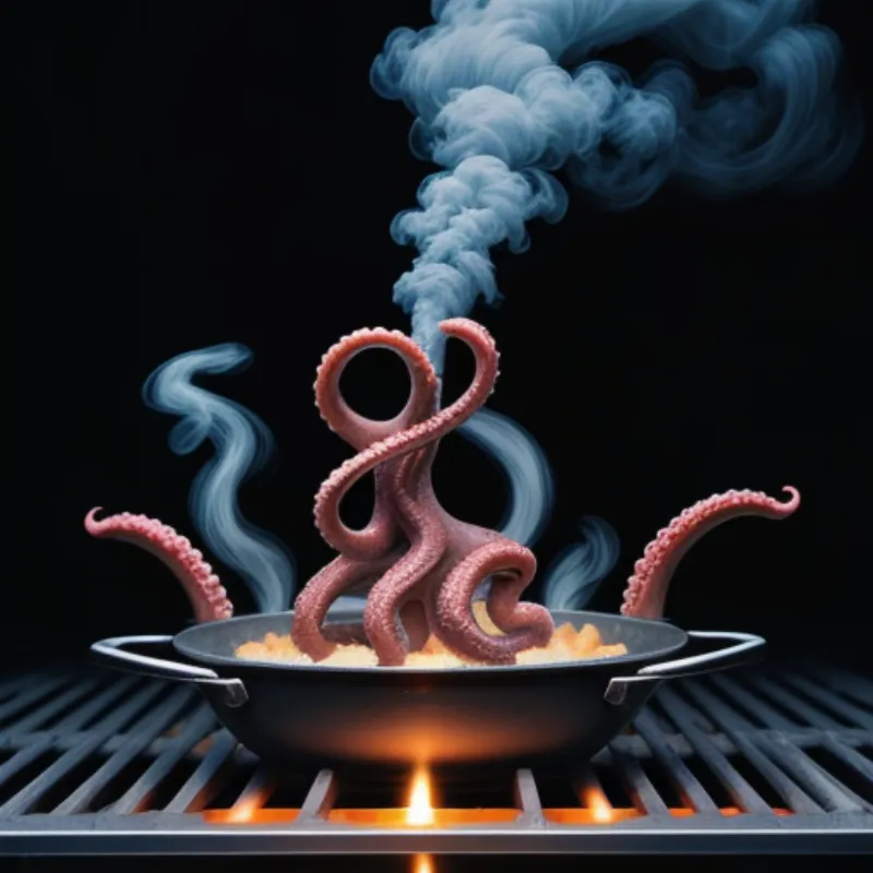 Grilling Octopus
