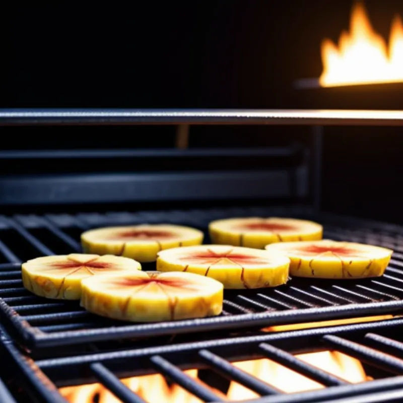 Pineapple Grilling on a Barbecue
