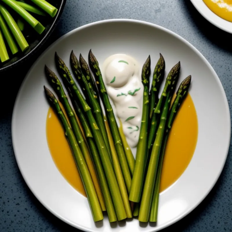 Hollandaise Sauce on Asparagus
